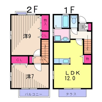 間取図 サンハイム中川Ⅱ