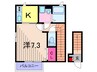 アムールサンテ 1Kの間取り