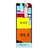 グレイスコートⅡ 1DKの間取り