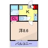 プリマベーラお花茶屋 1Kの間取り