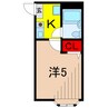フレンドリー金町 1Kの間取り