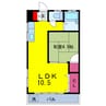 コーポ東和 1LDKの間取り