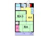 コーポ東和 2Kの間取り