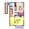 ニュータウンⅢ 1LDKの間取り