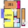 Maison Verte　A 1LDKの間取り