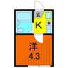 ソフィスター亀有 1Kの間取り