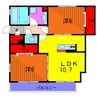 ルーヴ 2LDKの間取り