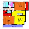 ルーヴ 2LDKの間取り