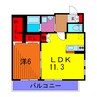 GRAND`PAL堀切菖蒲園 1LDKの間取り