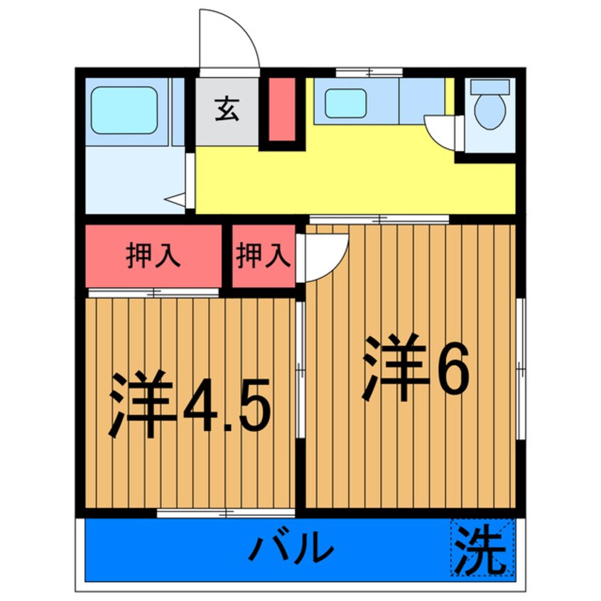 間取図 第一コーポ金井