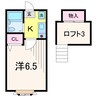 ドゥボワハイツ 1Kの間取り