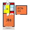 パレノーブル新宿第一 1Kの間取り