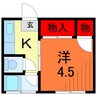 多川ビル 1Kの間取り