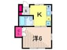 タウンコート 1Kの間取り