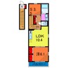 KPSアムール 1LDK+Sの間取り