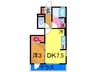 リッツハウスⅤ 1DKの間取り