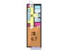 ソレイユＢ（中川３丁目） 1Kの間取り