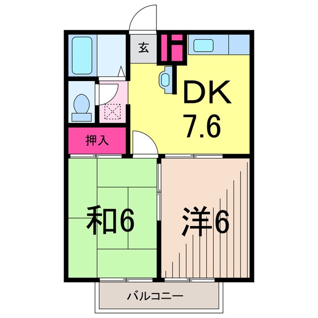 間取り図 ＢＥＬＬ　ＷＯＯＤ　ＫＩＴＡーＡＹＡＳＥ