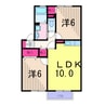 プリマヴェーラⅡ 2LDKの間取り