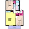 プリマヴェーラⅡ 2LDKの間取り