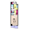 プラシード 1Kの間取り