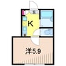 フェリオ金町 1Kの間取り