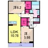 カルデア 2LDKの間取り