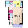 サンフラワー 1Kの間取り