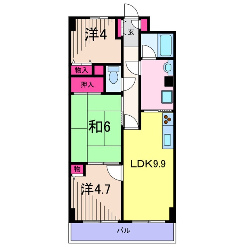 間取図 ライオンズマンション北綾瀬第6