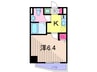 AZEST亀有 1Kの間取り