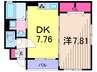 エル　シャンテ 1DKの間取り