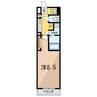 エトス金町C 1Kの間取り