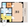 エトス金町C 1Kの間取り