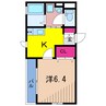 ブリーズ綾瀬 1Kの間取り