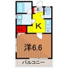 木佐ビル 1Kの間取り