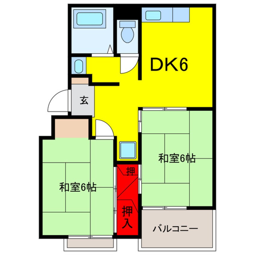 間取図 シティハイム白鳥