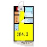 FERIO北綾瀬 1Rの間取り