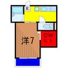 イーブズハイツ 1Kの間取り