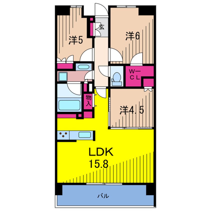 間取図 パークホームズ亀有ガーデンズコート