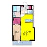ヴィラＭ2 1LDKの間取り