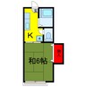 ドルチェ友 1Kの間取り