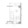 Apartment S 1Kの間取り