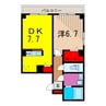 b CASA Higashiayase 1DKの間取り