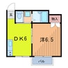 ロゼットハウス 1DKの間取り