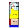 NEOグレイス綾瀬 1LDKの間取り