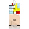 カーサビアンカ北綾瀬 1Kの間取り