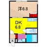 SQUARE2 1DKの間取り