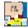 メルディア綾瀬 1Kの間取り