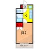 ミヤマエ弐番館 1Kの間取り