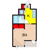 プレステージ本木 1Kの間取り